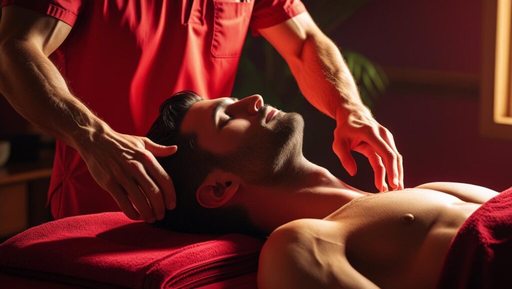 Man receiving a massage